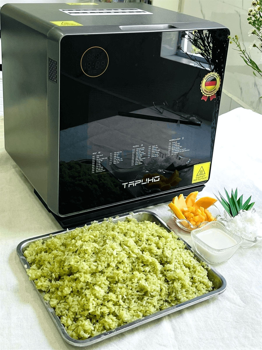 Cách hấp xôi bằng nồi chiên hơi nước - Bí quyết giữ trọn vị ngon