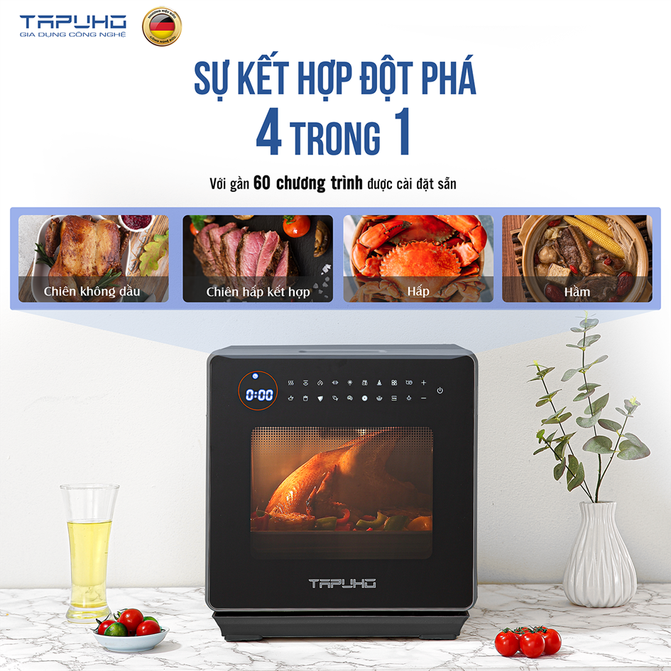 Nồi chiên hơi nước cho phép bạn thoải mái chế biến nhiều món ngon cho gia đình