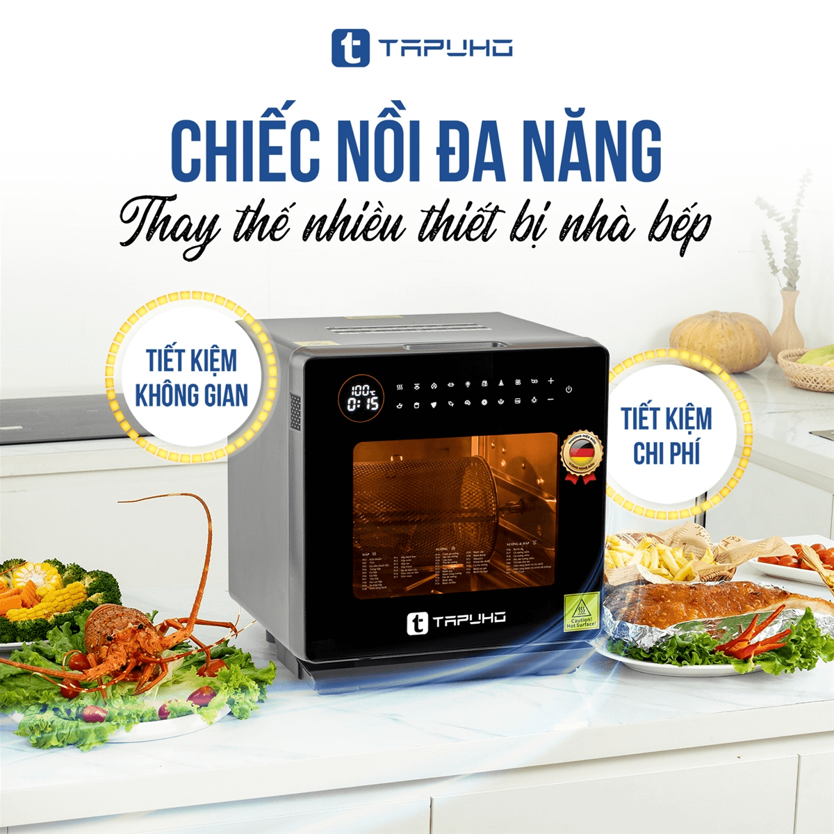 Nồi nướng hơi nước tapuho TSF16