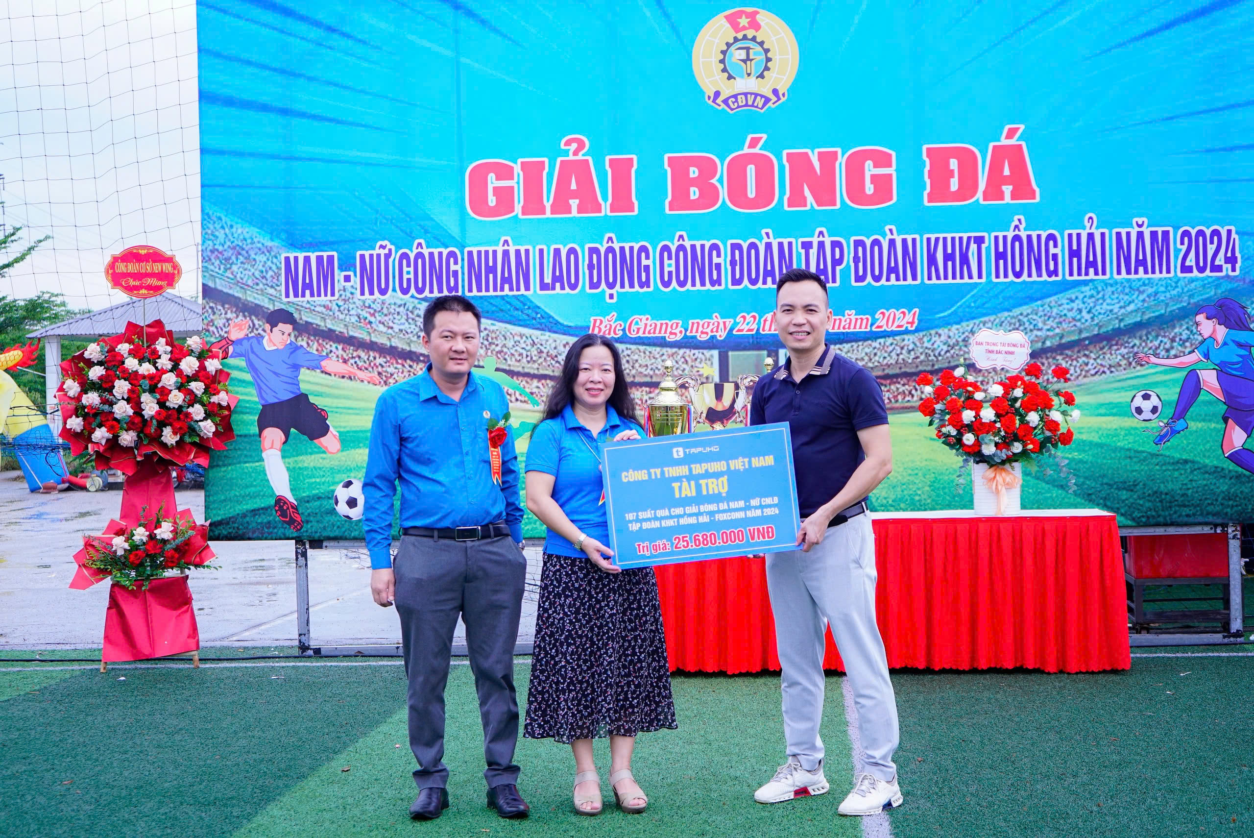 CÔNG TY TNHH TAPUHO VIỆT NAM ĐỒNG HÀNH CÙNG GIẢI BÓNG ĐÁ NAM – NỮ CÔNG NHÂN LAO ĐỘNG TẬP ĐOÀN KHOA HỌC KỸ THUẬT HỒNG HẢI – FOXCONN NĂM 2024