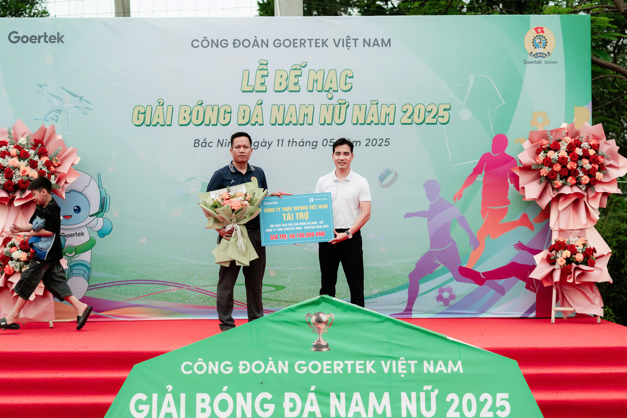 TAPUHO ĐỒNG HÀNH VÀ TÀI TRỢ GIẢI BÓNG ĐÁ NAM – NỮ NĂM 2025 CÔNG ĐOÀN GOERTEK VINA TẠI BẮC NINH